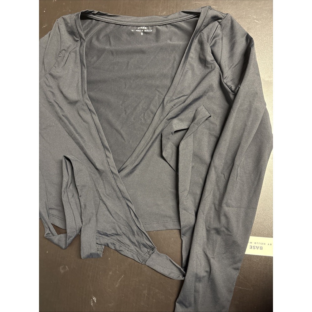 Base By Hello Molly Crop Top With Strap. Black Sz. Small